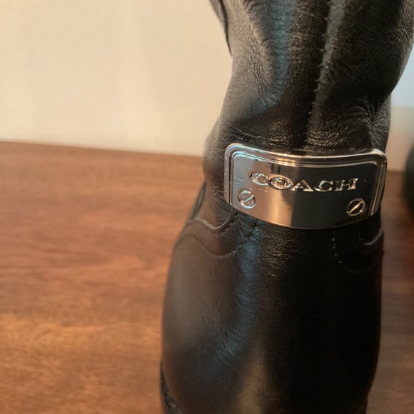 Coach black leather riding boots - Picture 2 of 6